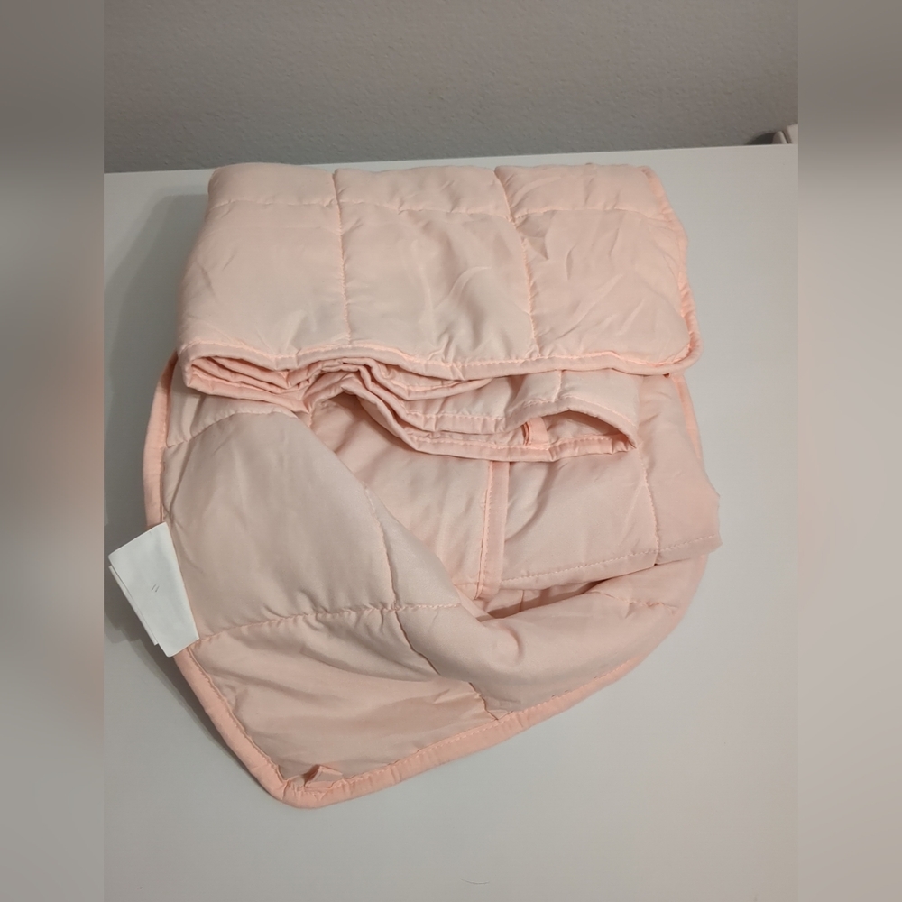 Topcee Weighted Blanket (5lbs 36”x48") Cooling Breathable Heavy. Light Pink